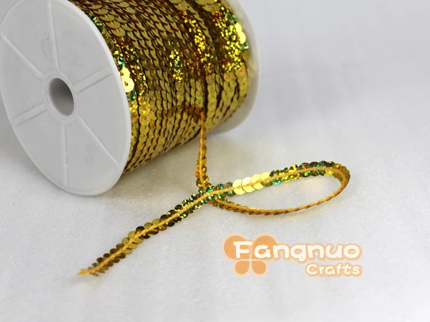 Нитка из ПВХ с блестками 6 мм | Дом и сад