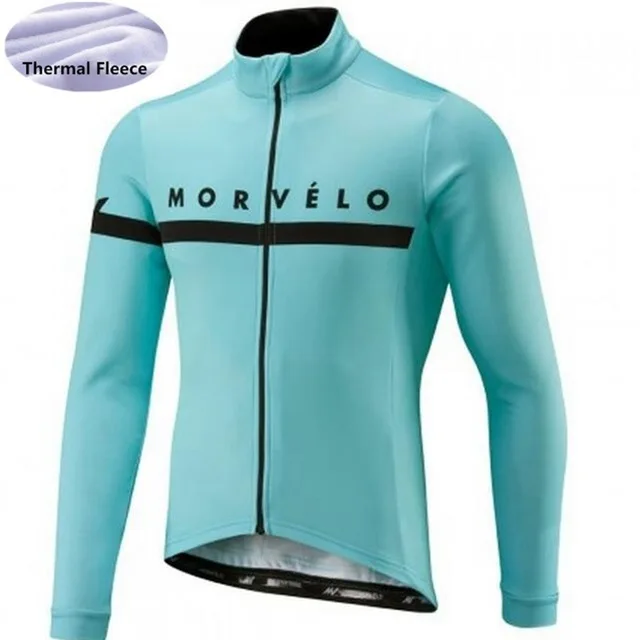 010 morvelo Зимняя Теплая Флисовая велосипедная майка мужская одежда с длинным рукавом Bicicleta MTB Maillot Ropa Ciclismo Hombre Ciclismo - Цвет: 010