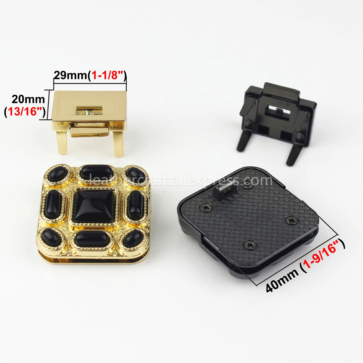 1 шт. сумка с застежкой-застежкой и застежкой застежка-крючок для кожаного