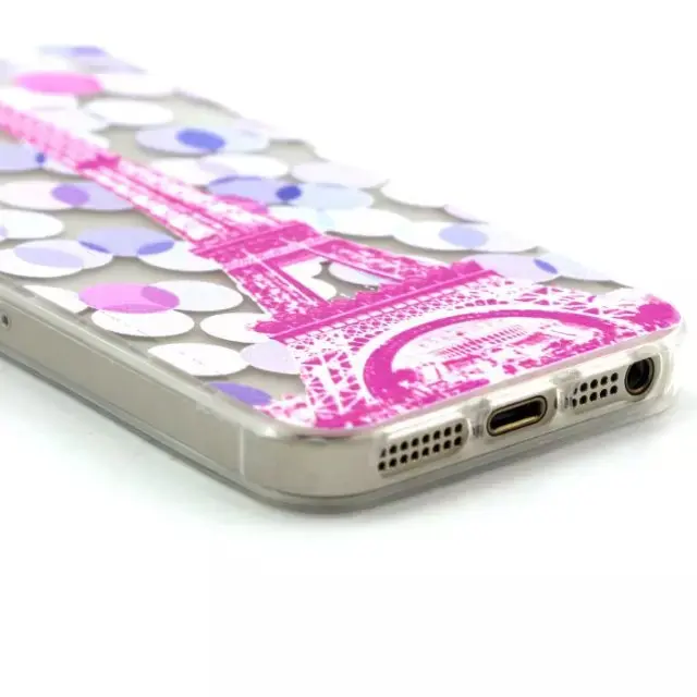 Мода росписью мультфильм любовь сердца совы слон шаблон чехол для iPhone 5 5S SE