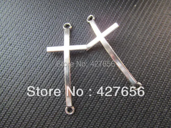 15pcs 21.47mmx49.99mm Antique Silver tone/Antique Bronze Side/Sideway Blank Cross Connector Pendant Charm/Finding DIY Accessory | Украшения