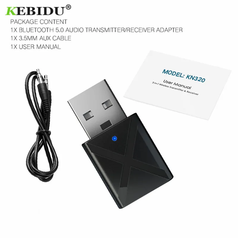 KEBIDU USB Bluetooth приемник передатчики 5 0 беспроводной аудио музыка стерео адаптер