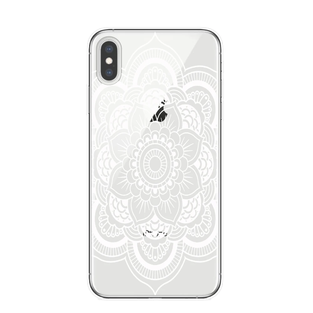 Чехол для телефона в стиле ретро с изображением мандалы и цветов iPhone 11 Pro X XR XS Max 8 7