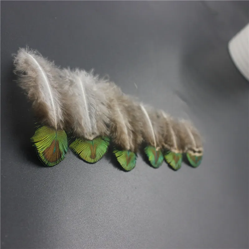 

50 pcs rare gold peacock feathers 4-7 cm / 2-3 inches
