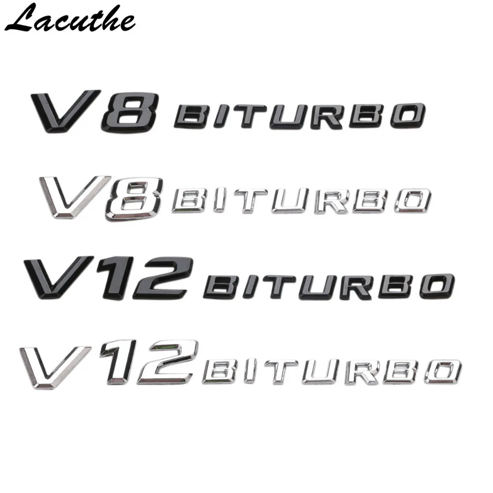 Эмблема логотипа BITURBO 3D Автомобильная Наклейка ABS V12 V8 значок на заднюю сторону