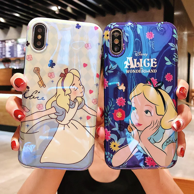 Для iphone XS max XR Принцесса Ариэль телефонные чехлы для X 8 плюс 7 6 6s p Blue ray Алиса