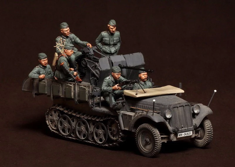 Неокрашенная Экипировка из смолы в масштабе 1/35 для Sd. KFZ. 104 мех 2 см FlaK 30 (не включая