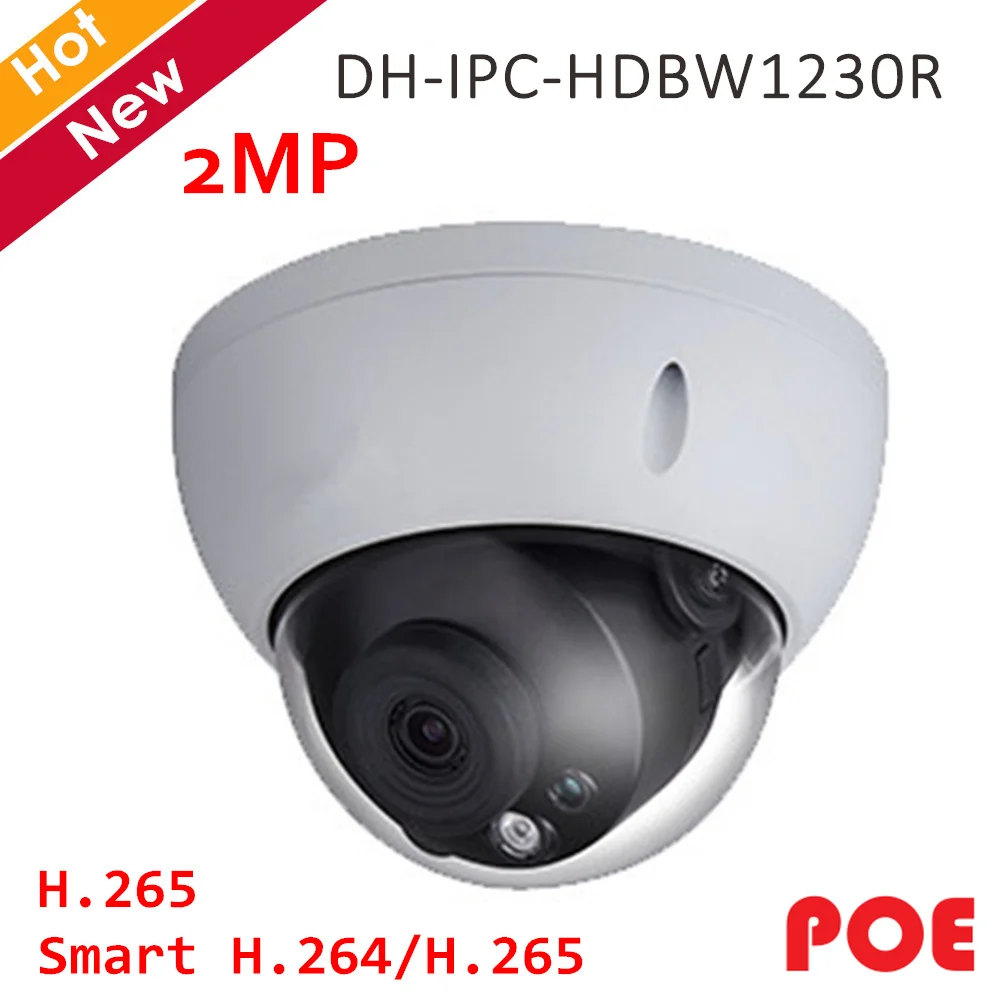 2mp IP Камера IPC HDBW1230R IR CUT ИК расстояние 30 м H.265 Крытый Открытый IP67 Poe безопасности Cam
