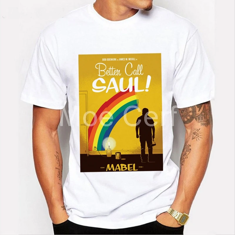 Better Call Saul 1 летняя белая футболка с коротким рукавом и принтом Breaking Bad fashion