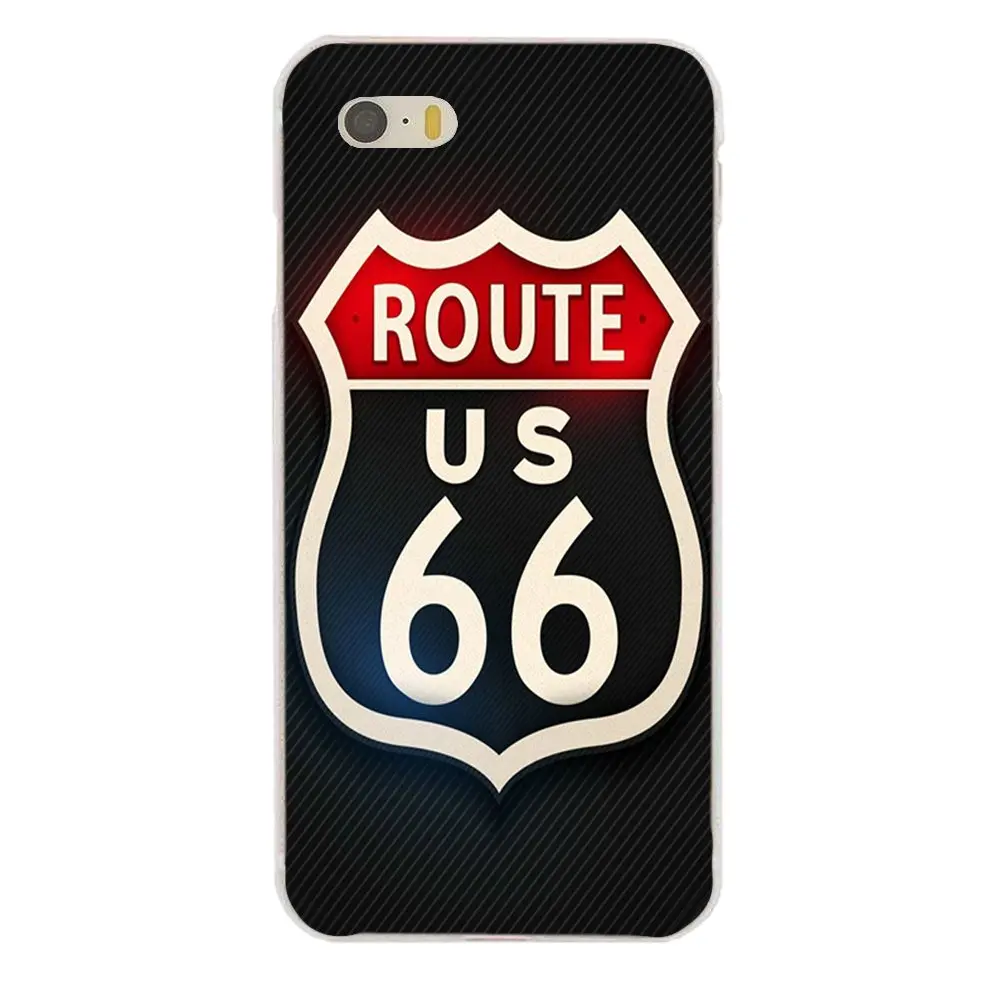 Винтажный Route 66 Мягкий ТПУ Модный Оригинальный для Apple iPhone 4 4S 5 5C 5S SE 6 S 7 8 Plus X XS Max