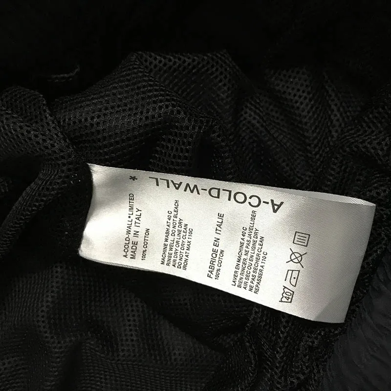 ACW A COLD WALL шорты 19SS летняя уличная темно синяя на молнии с большим карманом хлопок