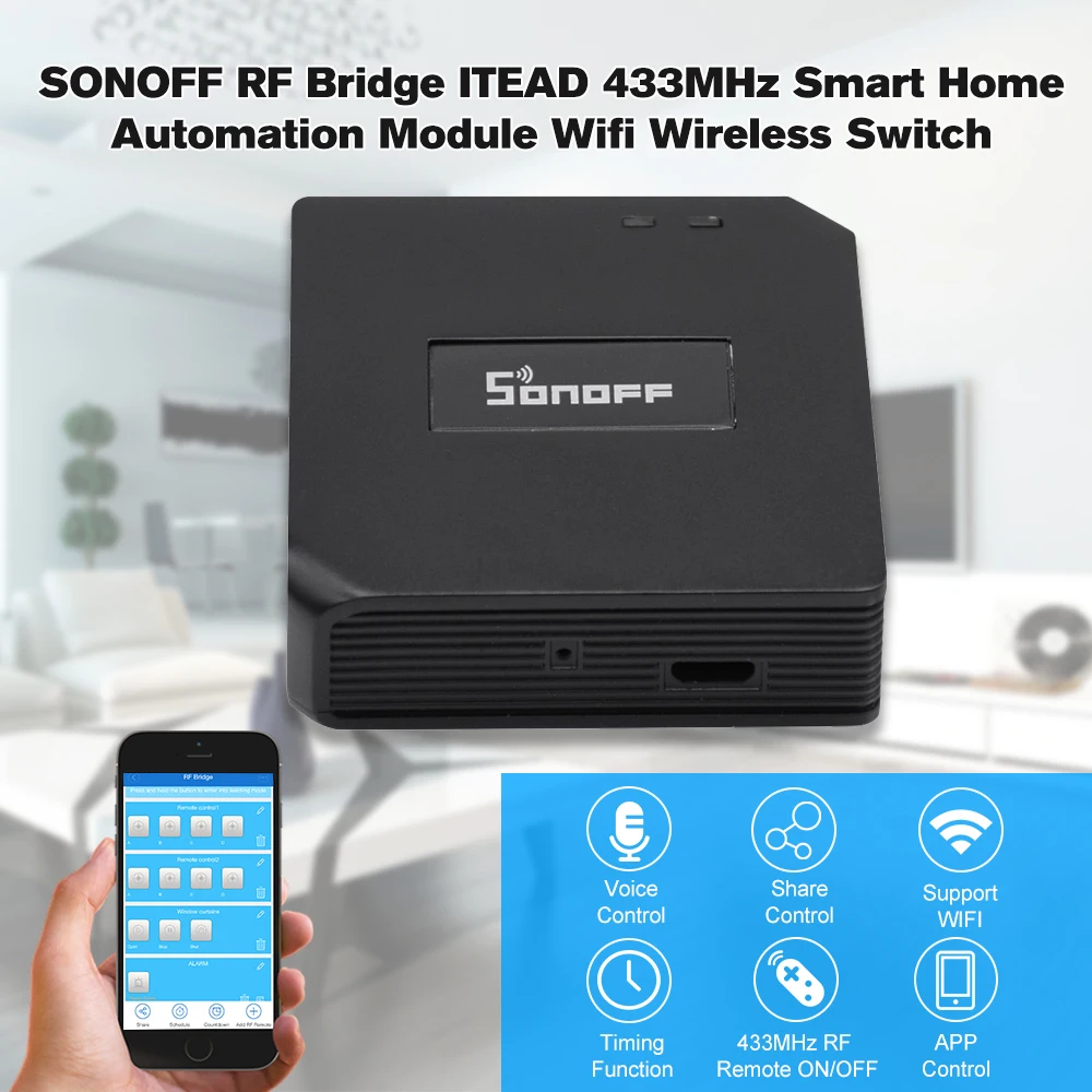 Беспроводной переключатель SONOFF RF Bridge ITEAD 433MHz Wifi дистанционные контроллеры DIY