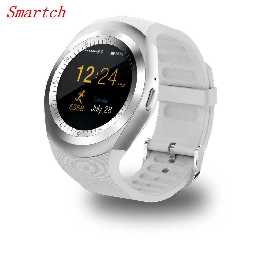 Smartch умные часы Y1 Сенсорный экран Фитнес фитнес-трекер Smartwatch Для мужчин женщин