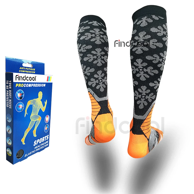 FINDCOOL Высокое качество Мужские Компрессионные спортивные длинные/короткие носки для улицы быстросохнущие для бега Велоспорт антибактериальный дезодорант