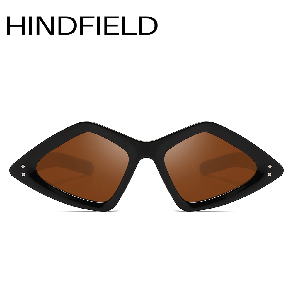 Женские нестандартные солнцезащитные очки Hindfield прочные брендовые дизайнерские