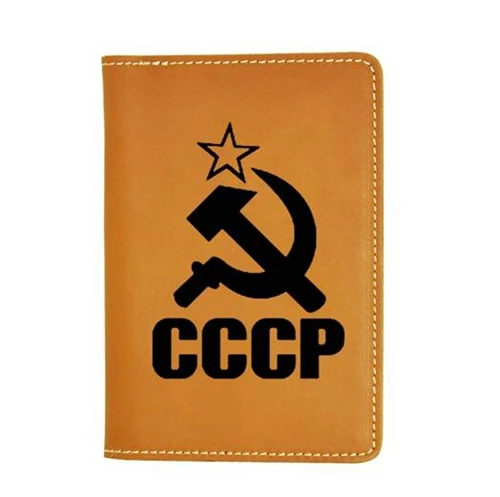 yellow 4 Кожаный Органайзер для паспорта с гравировкой, дорожный кошелек, держатель для кредитных карт, двуглавый орел, русская Обложка для паспорта и кошелька - Цвет: yellow 4
