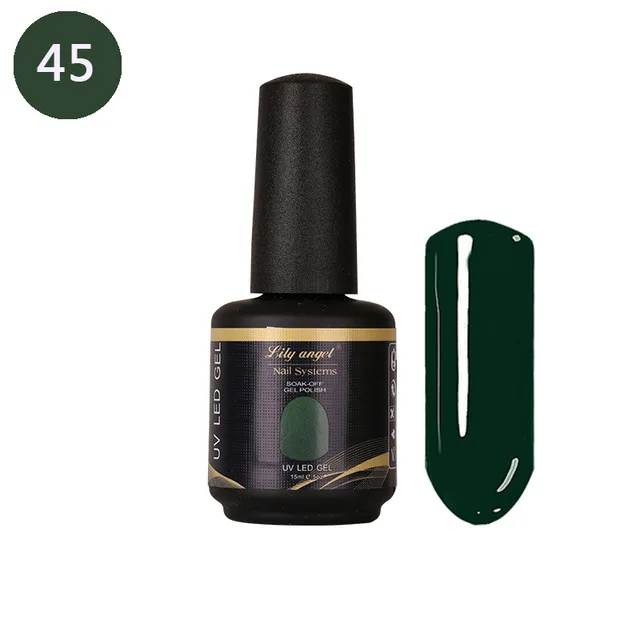45 Lily Angel ногтей Гель-лак DIY Nail Art Блеск 15 мл гель Лаки Долгое УФ-светодиодный Soak Off светодиодный гель лак 32-62 - Цвет: 45