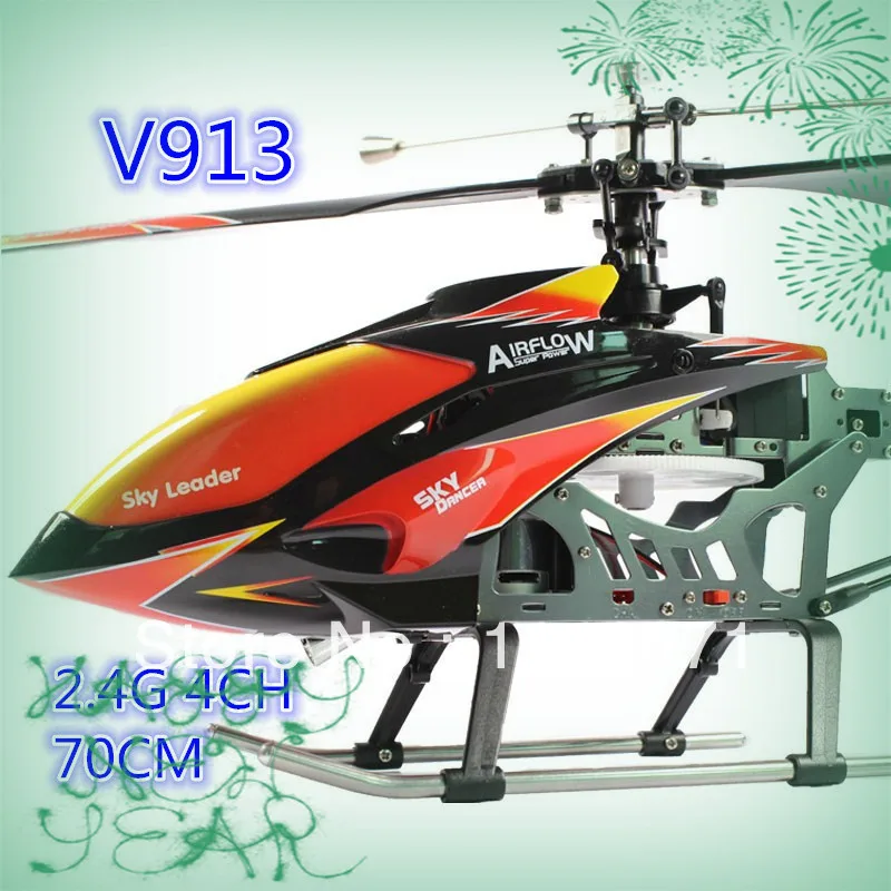 electric big!!!2.4G 4CH Wltoys V913 Remote Mini Helicopter Gyro heli outdoor RC toys with Gyroscope | Игрушки и хобби