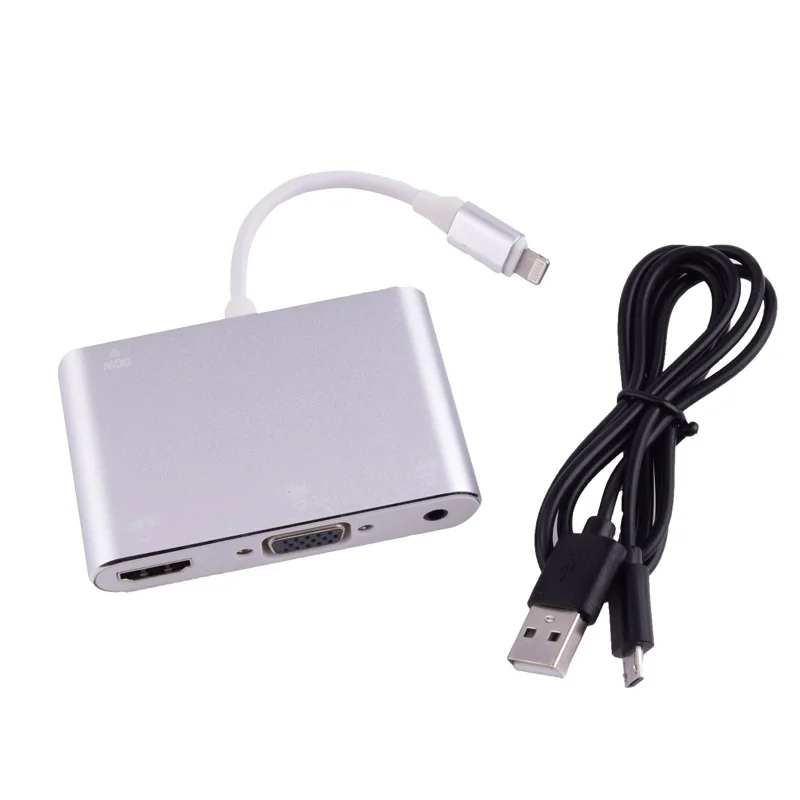 Для Lightning HDMI VGA AV Jack аудио 3 5 мм ТВ адаптер кабель конвертер для iPhone5/5S/6/6