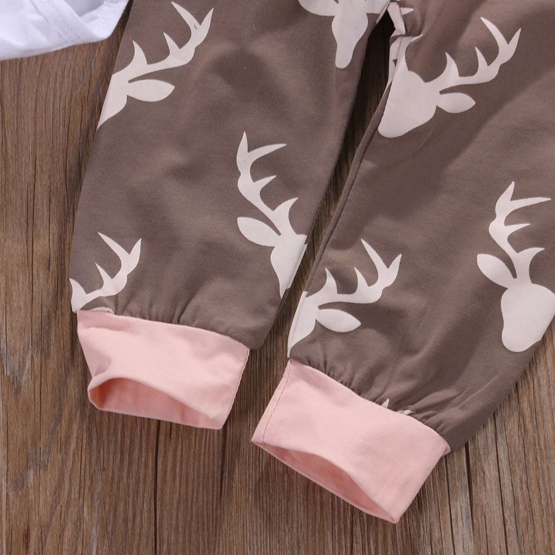 3 предмета детский осенний комбинезон и брюки с оленем|baby girl clothes|clothing setsgirl baby clothes