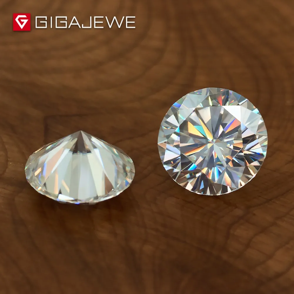 GIGAJEWE IJ светильник желтый 6,5 мм 1ct круглая отличная огранка Муассанит россыпью алмаза тест прошел лабораторный драгоценный камень для изготовления ювелирных изделий