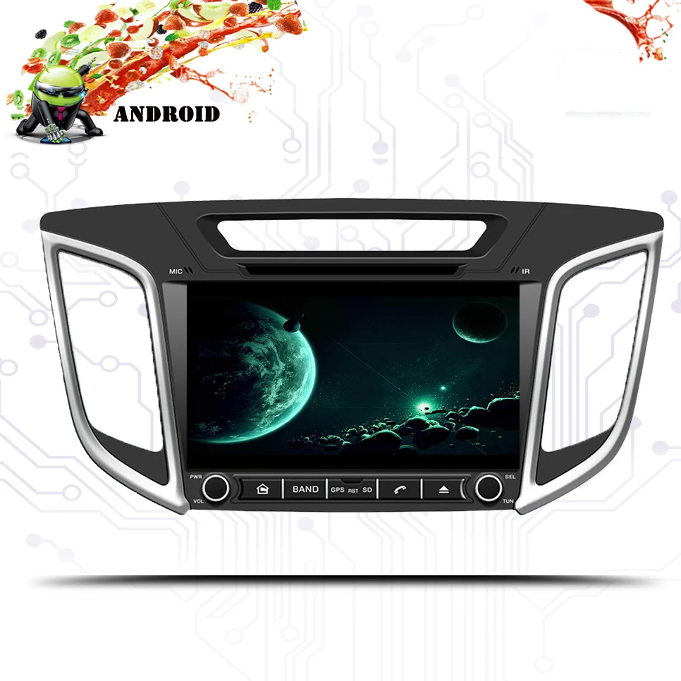 9 дюймов Восьмиядерный Android 0 Ram 4 Гб автомобильный DVD для Hyundai Creta IX25 2014 18 с 1024*600 WIFI GPS