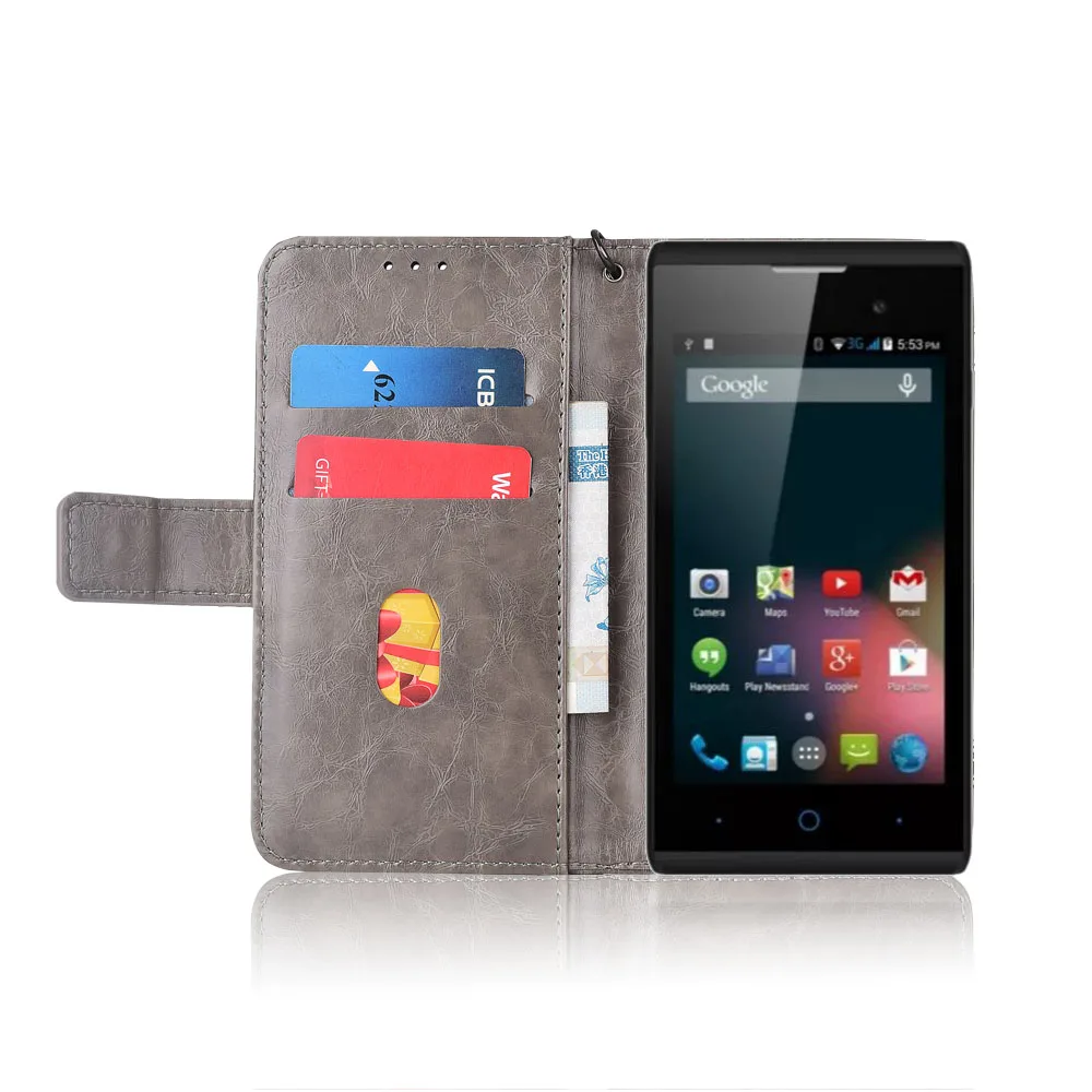 Винтажный чехол-бумажник с откидной крышкой для ZTE V815 V815W роскошный из