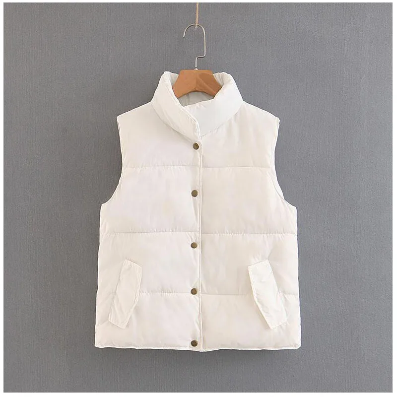 Новинка 2018 осенне-зимний женский хлопковый жилет мягкий теплый на белом утином