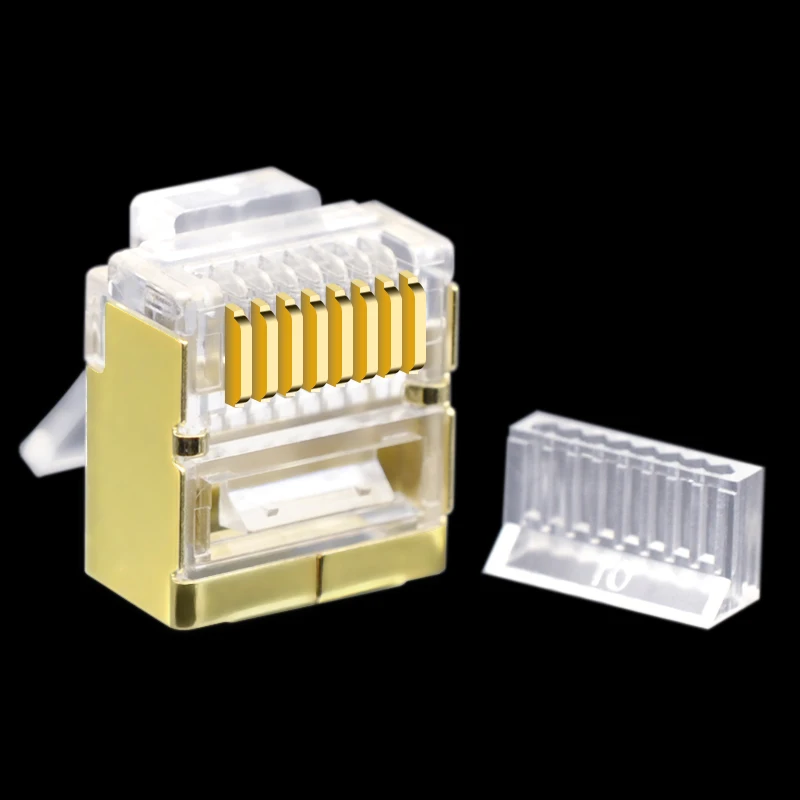 CNCBO Cat6 FTP позолоченный медный корпус RJ45 Ethernet разъем модульный компьютерный