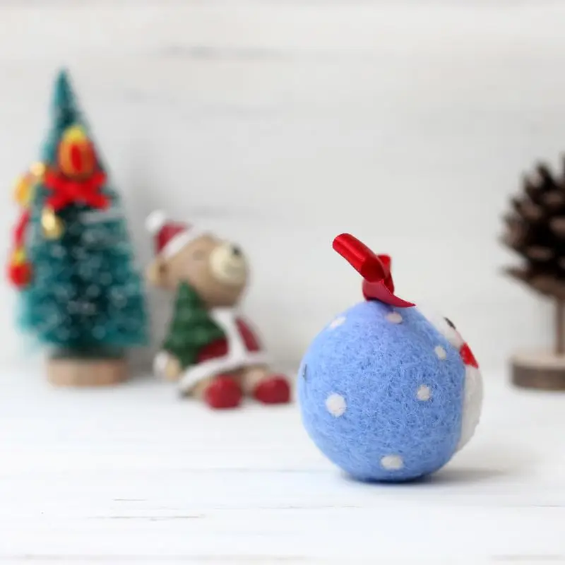 Рождественская елка Лось брелок снеговик DIY пакет Шерсть Войлок ремесло игла для валяния материал сумка комплект ручной работы