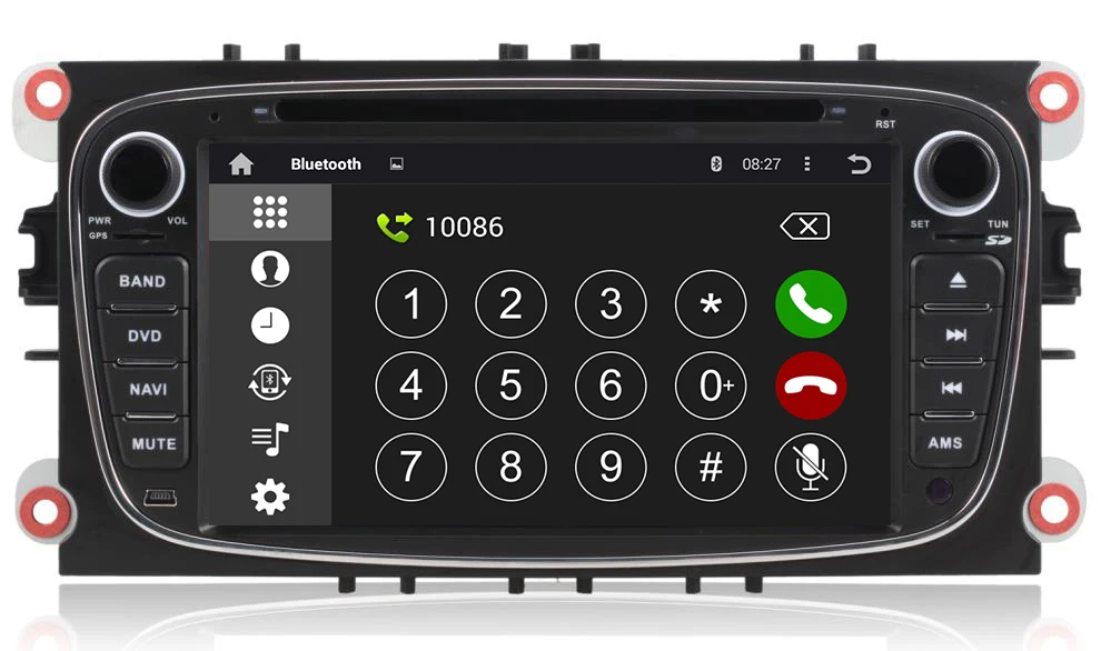 Четырехъядерный 1024*600 разрешение 2 Din Android 5.1.1 автомобильный DVD для Ford