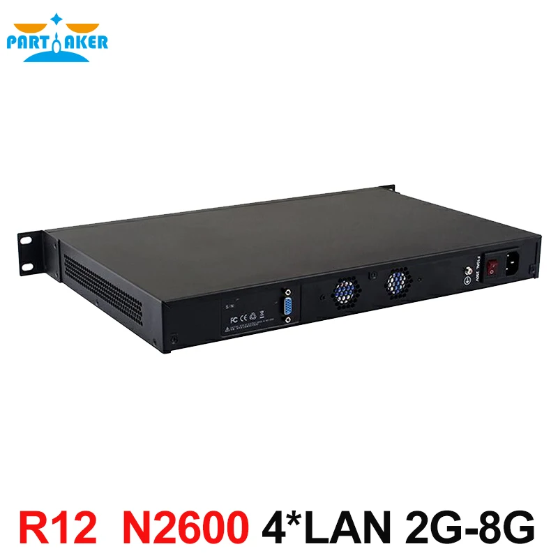 Причастником R12 Intel маршрутизатор appliance 1U корпус vpn сервер N2600 N2800 межсетевой экран