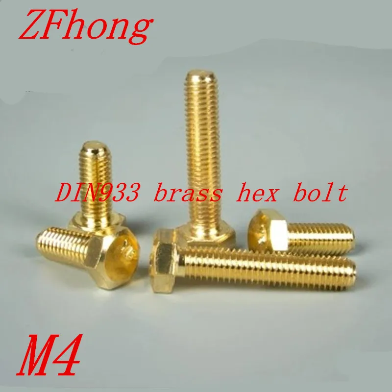 

20pcs brass screw M4*6/8/10/12/16/18/20/25/30/35/40 brass hex bolt
