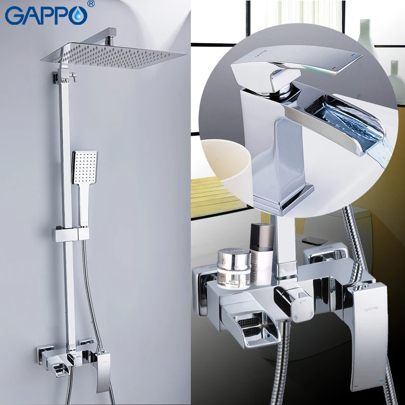 

GAPPO Bathtub Faucets Wall Mounted Rainfall shower faucet bathroom faucet mixer Basin sink tap mixer waterfall robinet baignoire