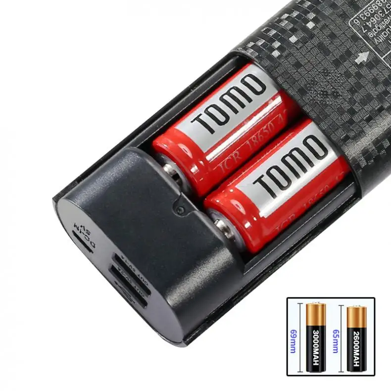 Q2 USB литий-ионная Интеллектуальная батарея зарядное устройство Портативный lcd смарт DIY Мобильный Внешний аккумулятор чехол с функцией фонарика для смартфона