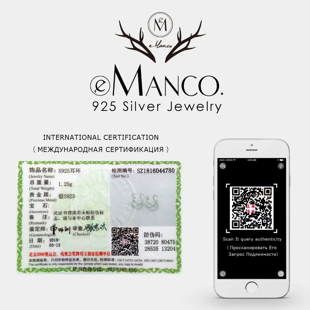 Tardoo 925 серебро Клипсы Мода минималистский c Форма крест классический и простой