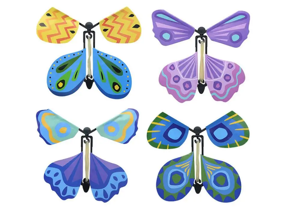 Оптовая продажа 100 шт./лот волшебная Летающая бабочка из пустых рук волшебные