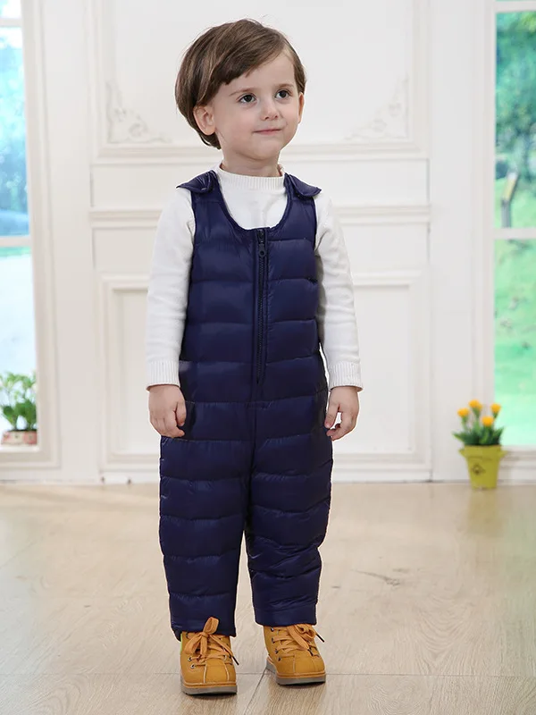 Детская зимняя одежда детские штаны для малышей комбинезон младенцев пуховая