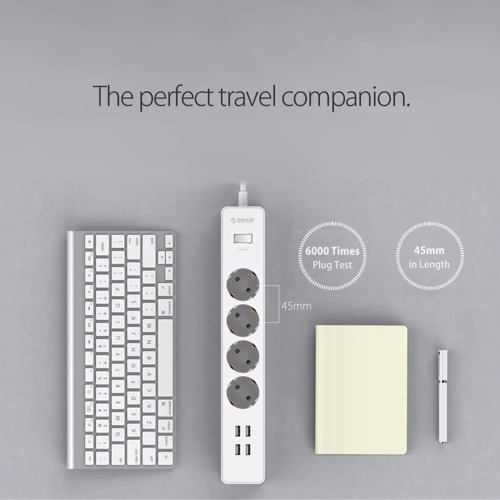 ORICO USB разъем питания для домашнего офиса ЕС Сетевой фильтр с 4 USB 20 Вт Зарядное устройство мульти-розетка зарядное устройство розетка с usb устройство