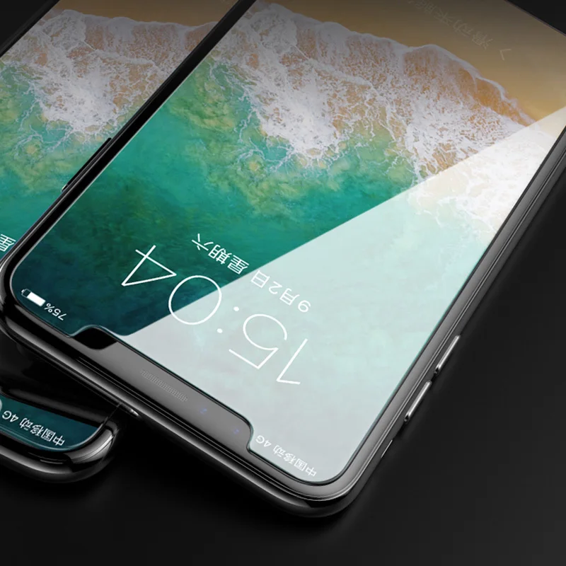 Закаленное стекло для iphone X 8 7 6 s Plus полное покрытие Защитная пленка экрана