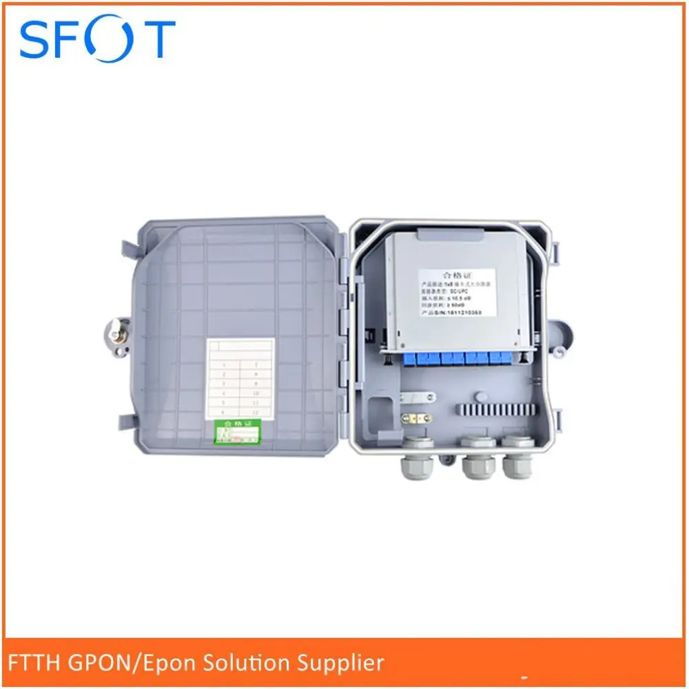 Оптоволоконный инструмент FTTH волоконно оптический терминальный ящик для 1*8 PLC