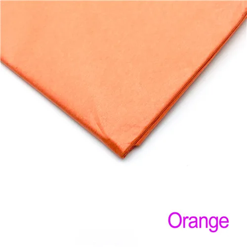 Orange 10 листов 20x26 дюймов тканевая бумага цветок одежда рубашка обувь подарочная упаковка крафт-бумага рулон вино оберточная бумага s - Цвет: Orange