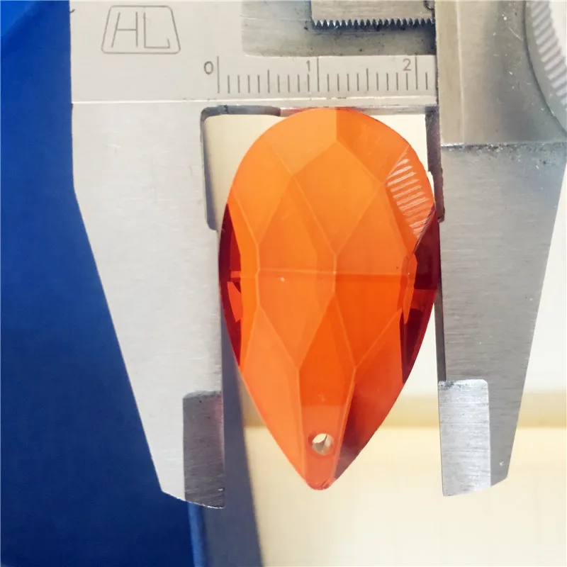 

Big Quantity 396pcs 38mm Crystal Almond Pendants Orange Red Lamp Chandelier Parts Suncatcher Prism Diy Making Kids Room Gifts