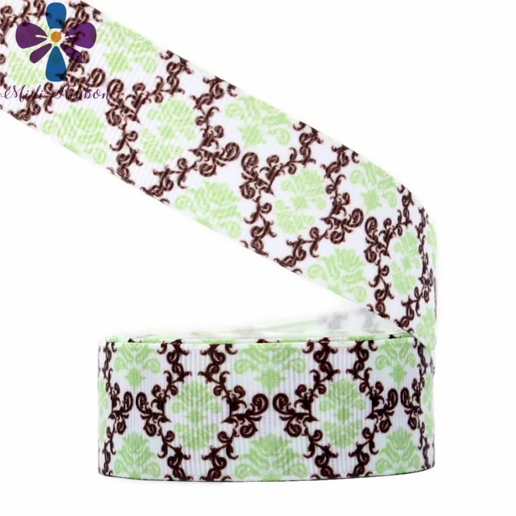 16 мм 75 Красочные Ретро цветок Барокко вихревой печати Grosgrain/Foe ленты DIY волос Bowknots