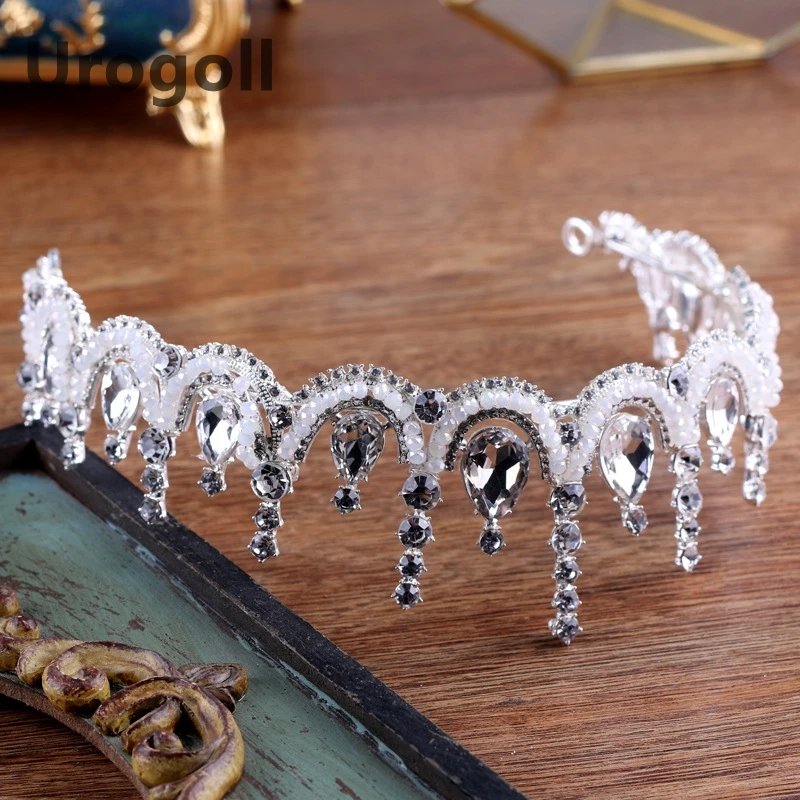 2019 Новая хрустальная свадебная корона тиара, брачный конкурс классические прозрачные аксессуары для волос невесты, женские украшения для головы Диадема Хэрбендс