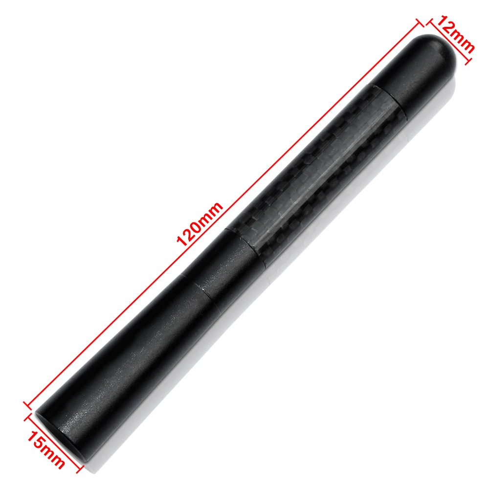 Delicate Black Fiber Carbon Short Antenna Radio Car Aerial For TOYOTA PRIUS Fielder Honda Peugeot Opel Chevy Skoda | Автомобили и