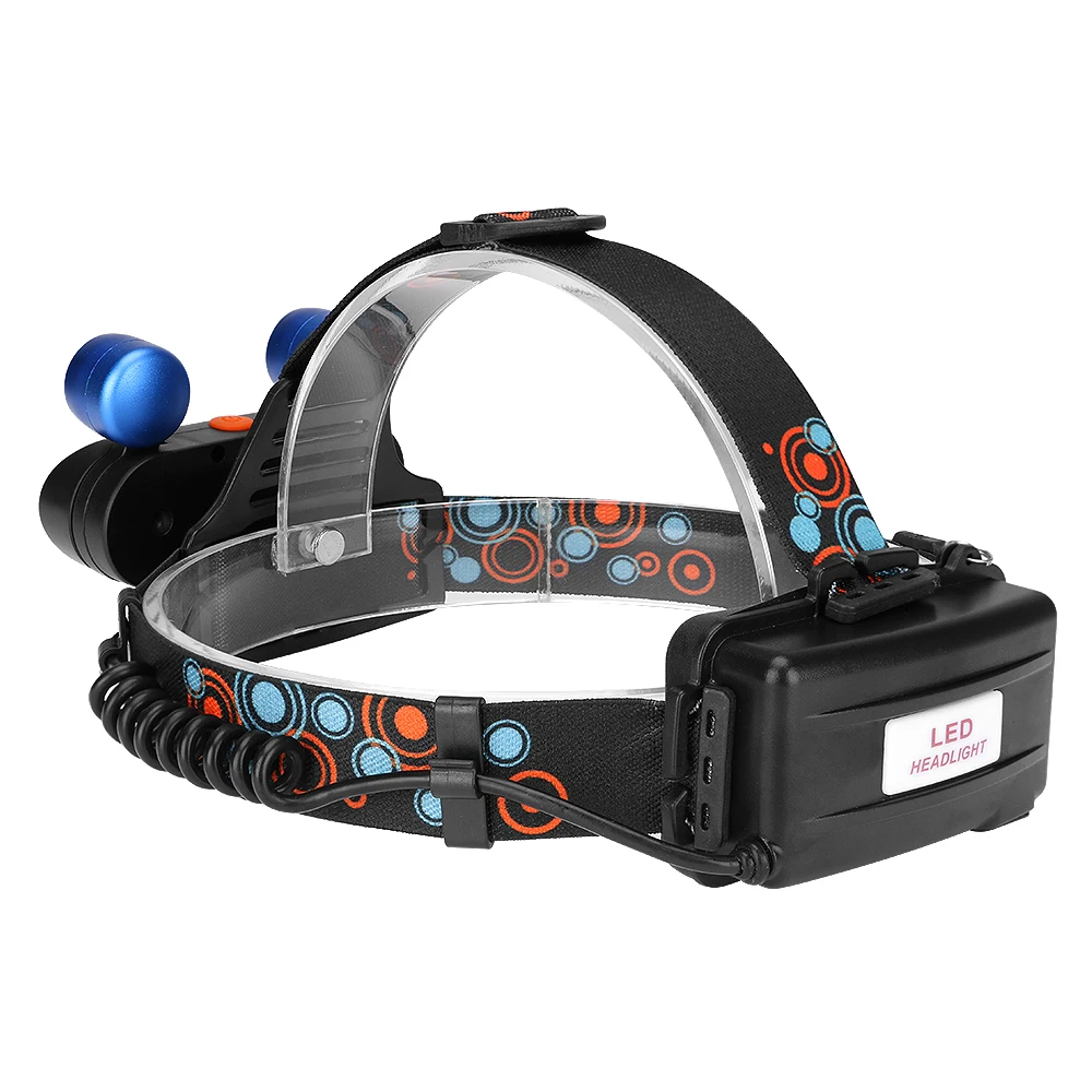 2*XPE+1*COB LED Headlamp Fishing Headlight Flashlight 4 Modes Power 2*18650 Battery for Outdoor Camping Light | Лампы и освещение