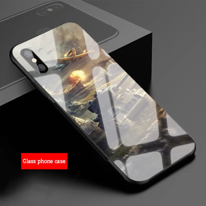 World of tanks чехол из закаленного стекла для телефона iPhone 6 6plus 7 plus 8 8plus 5 5S 5C SE X XS XR Max |