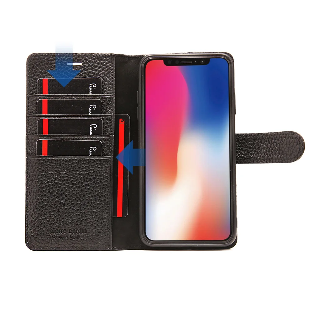 Флип-чехол Pierre Cardin для iPhone XS MAX, чехол-кошелек из натуральной кожи для iPhone XS/XS MAX/XR, Магнитный флип-чехол, чехол s