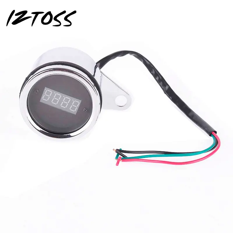 IZTOSS модификация Мотоцикла Электронный Тахометр 4 цифры Дисплей гальваническим
